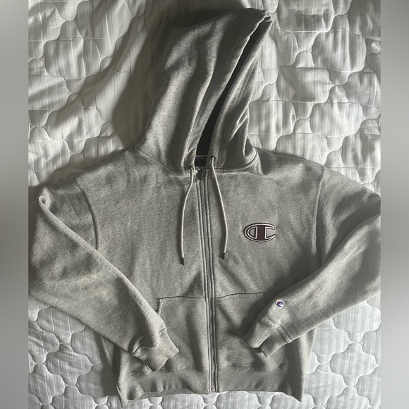 Grey Champion Zip Up Hoodie - Picture 1 of 3